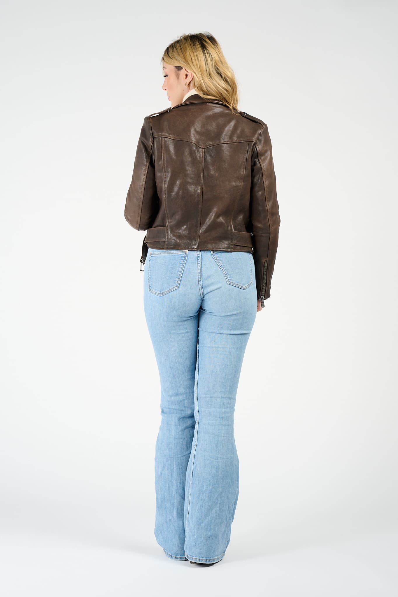 Chiodo Donna Vegetale giacca 100% vera pelle Made in Italy - Barone Firenze