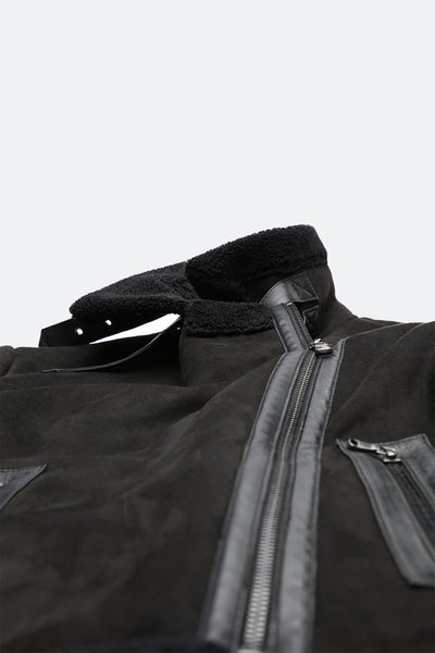 Chiodo Gold Shearling Style Donna Nero