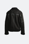 Chiodo Gold Shearling Style Nero unisex Barone firenze - 12
