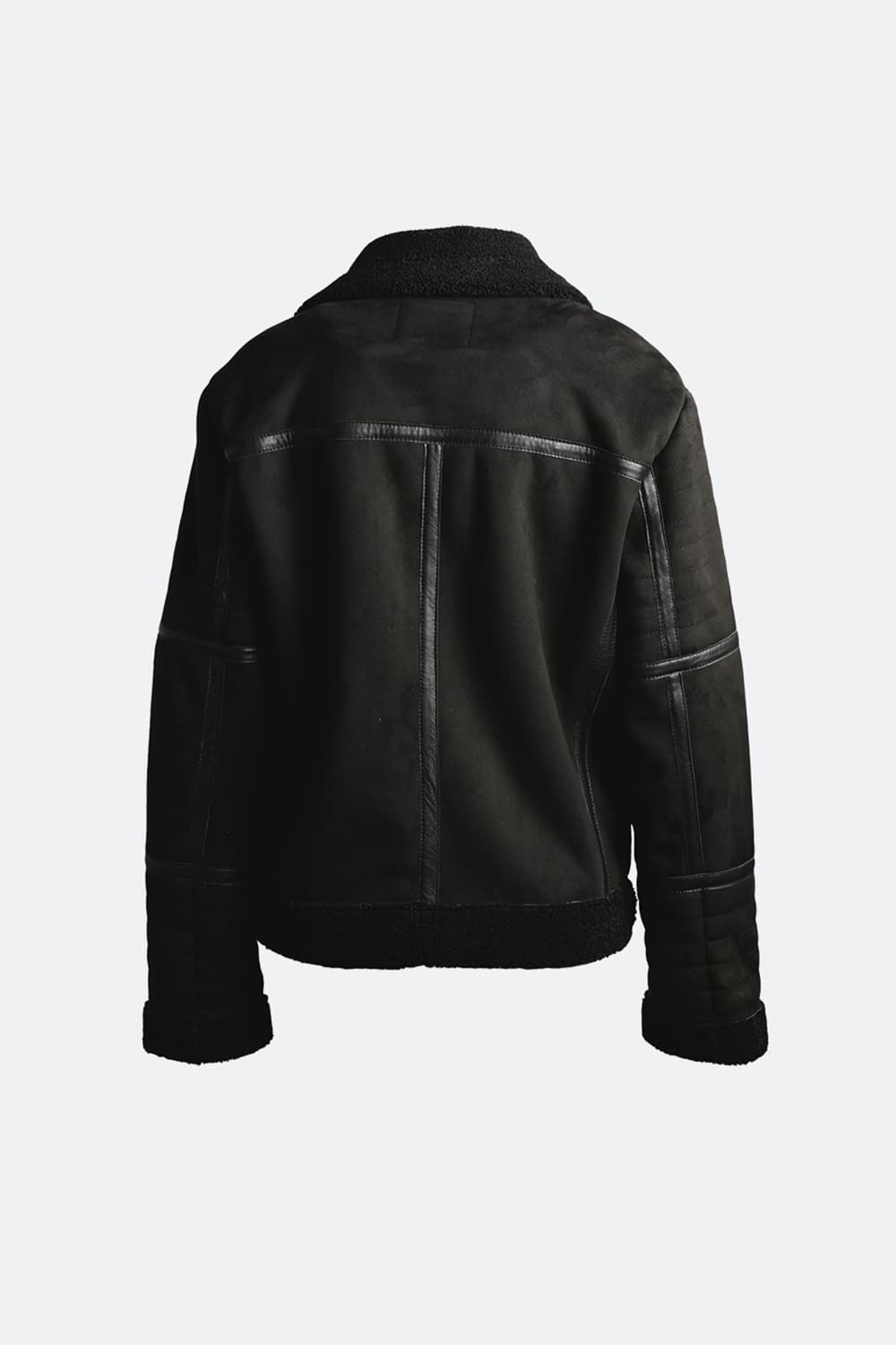 Chiodo Gold Shearling Style Nero unisex Barone firenze - 12