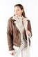 Chiodo Gold Shearling Style Donna Testa di Moro unisex Barone firenze - 3
