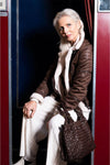 Chiodo Gold Shearling Style Donna Testa di Moro unisex Barone firenze - 5