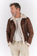 Chiodo Gold Shearling Style Testa di Moro unisex Barone firenze - 4
