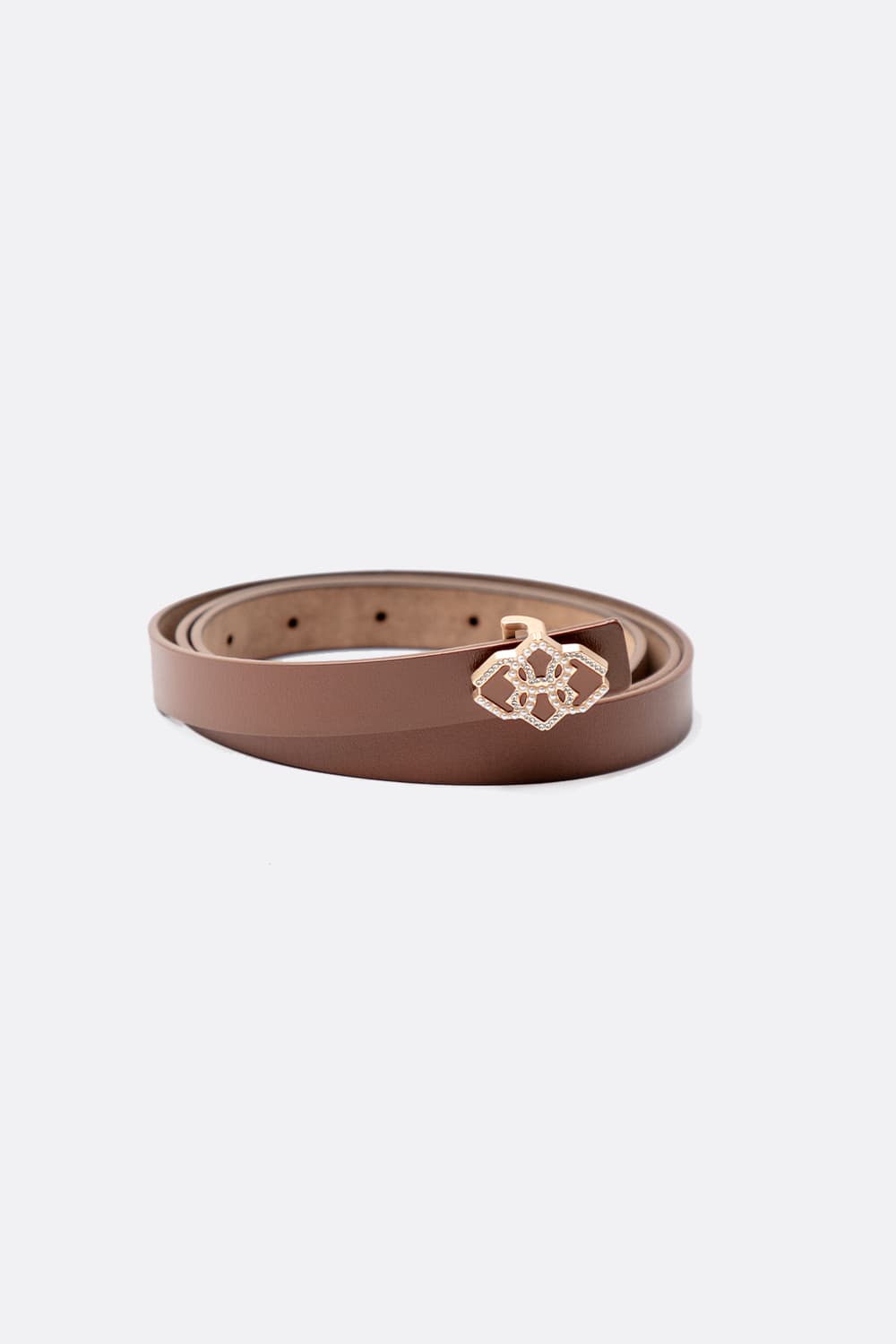 Cintura Mini Logo Cuoio donna Barone firenze - 1