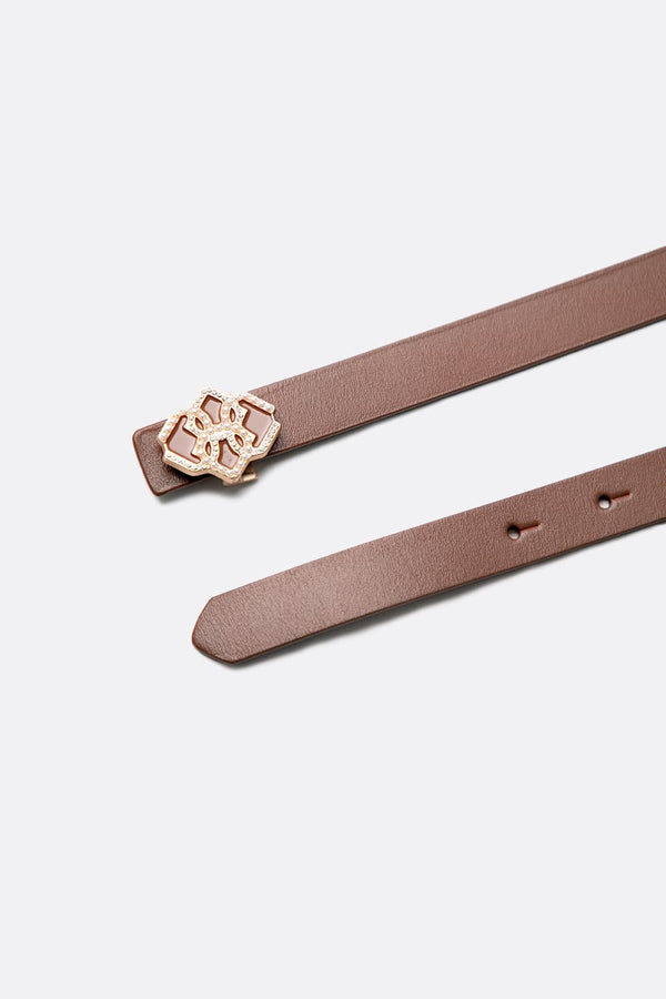 Cintura Mini Logo Cuoio donna Barone firenze