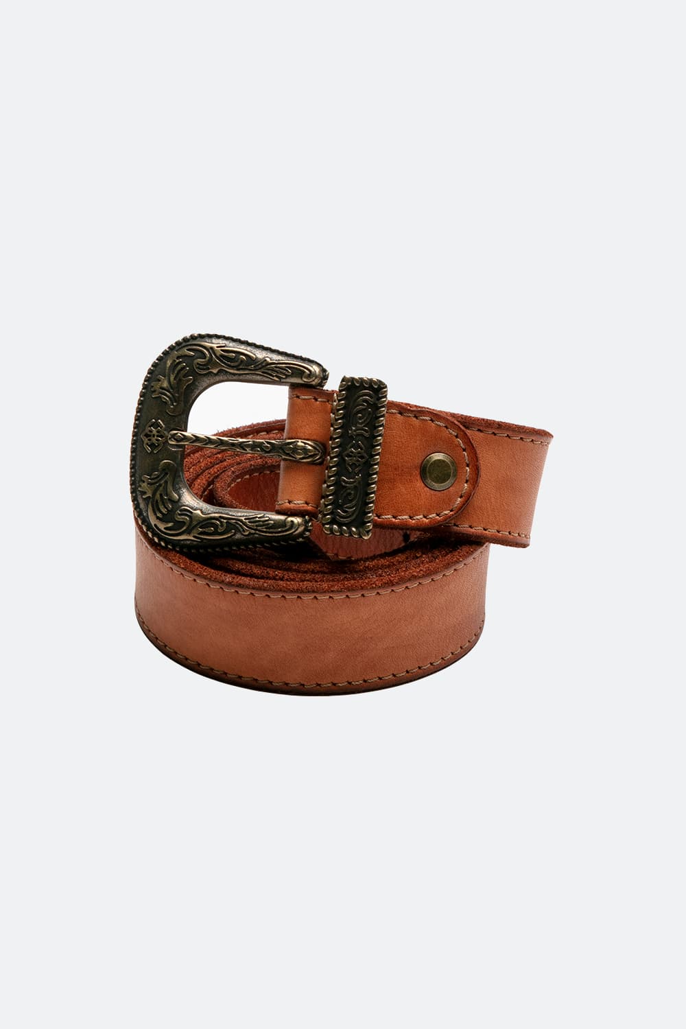 Cintura Dallas Uomo Cuoio/Ottone unisex Barone firenze - 1