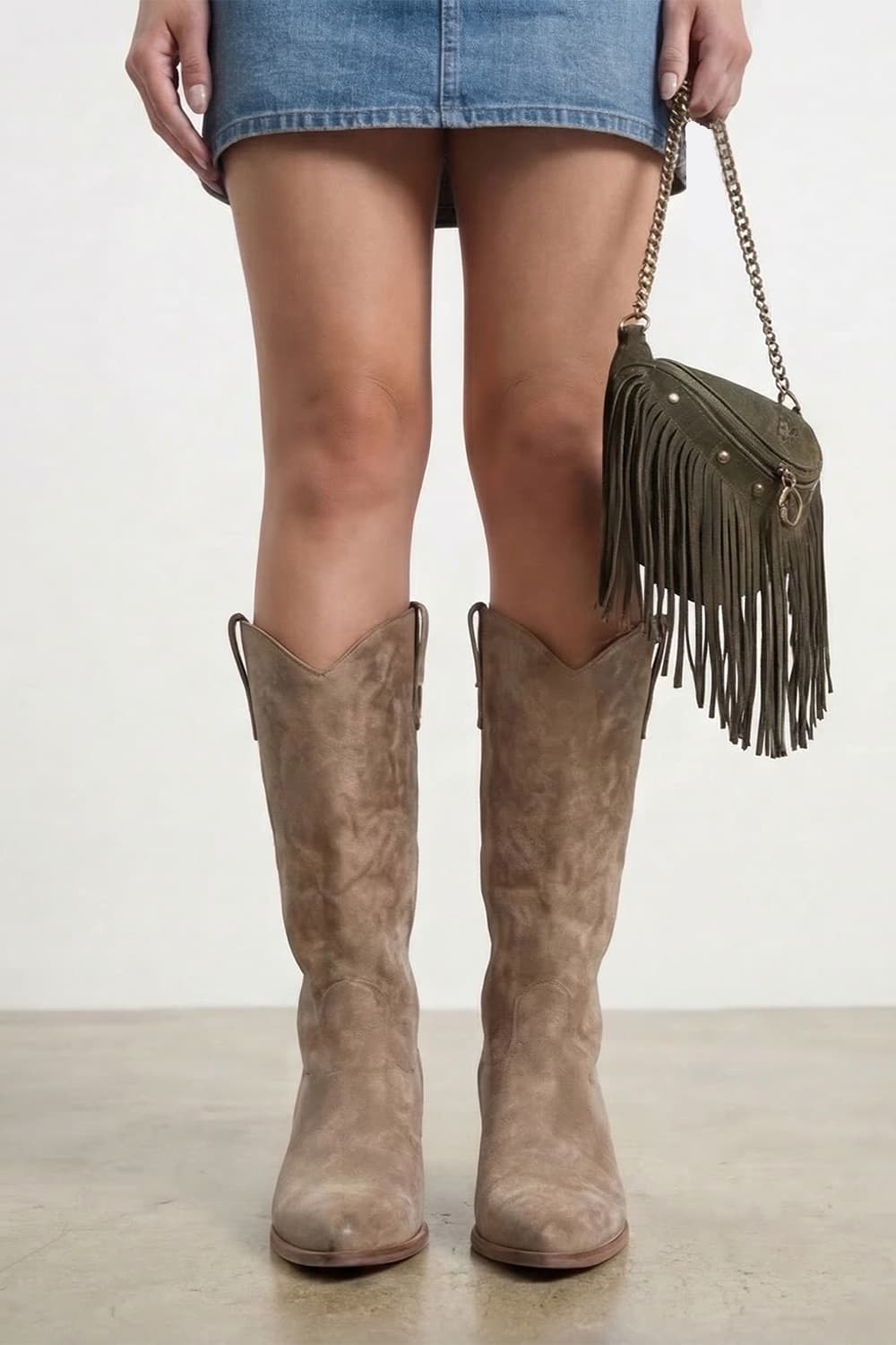 Stivali Texani Dante Camoscio Beige donna Barone firenze - 6