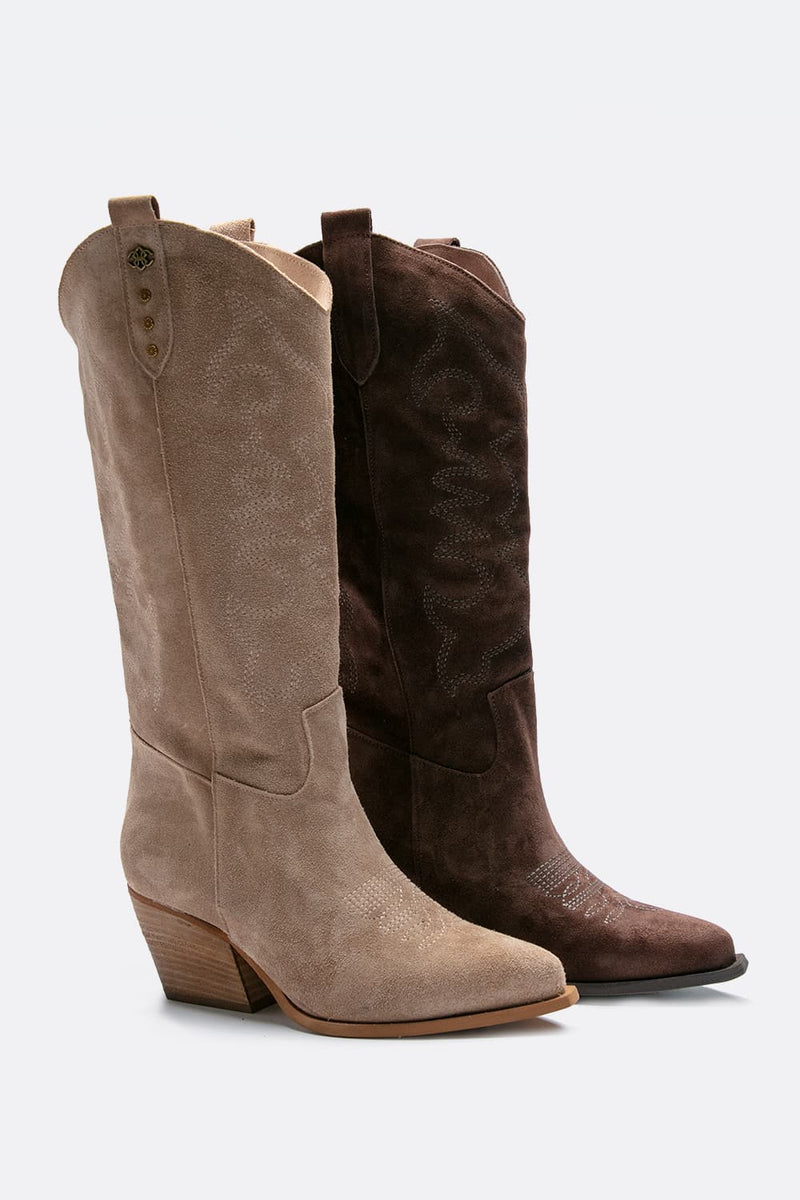 Stivali Texani Dante Camoscio Testa di Moro donna Barone firenze - 7