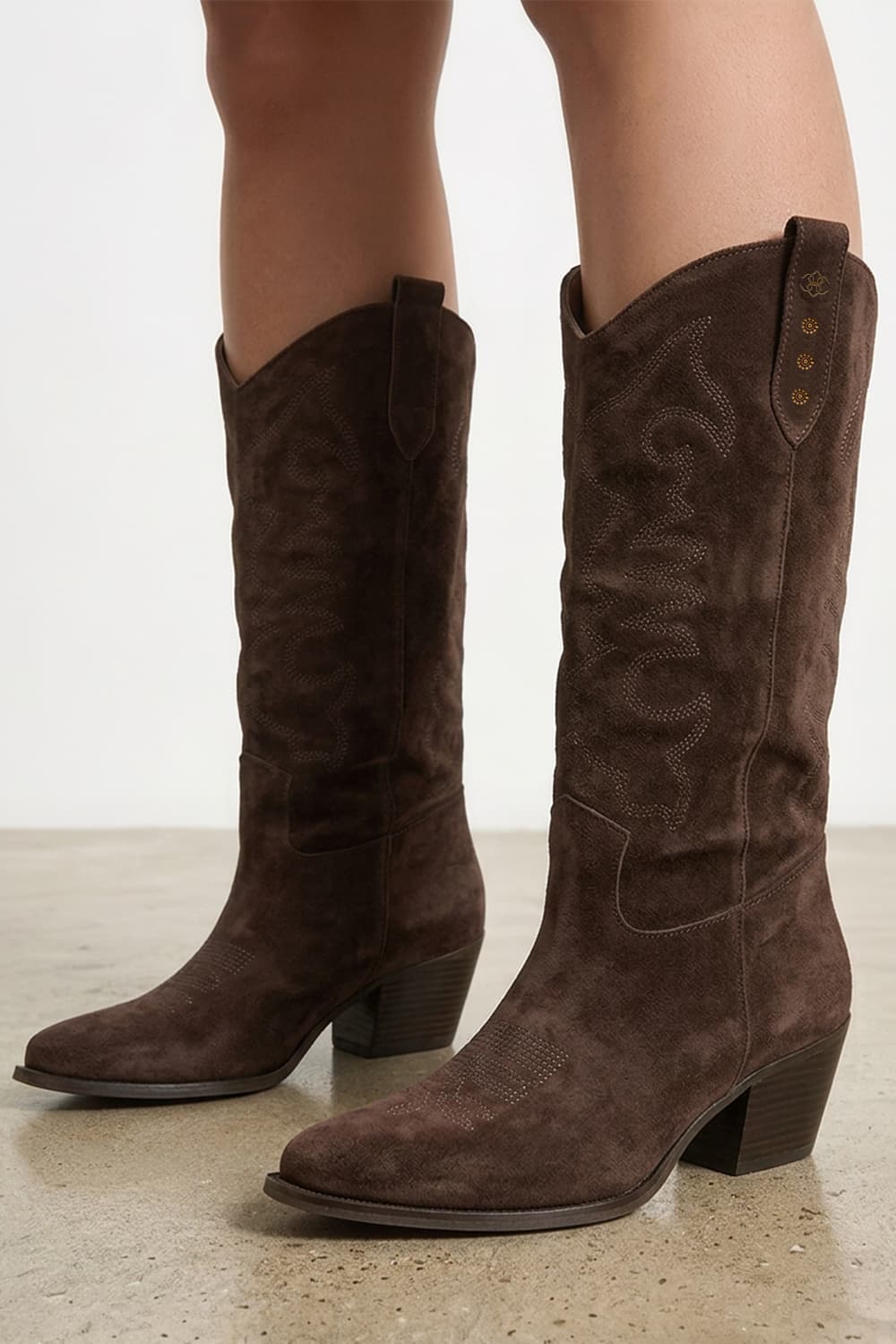 Stivali Texani Dante Camoscio Testa di Moro donna Barone firenze - 8