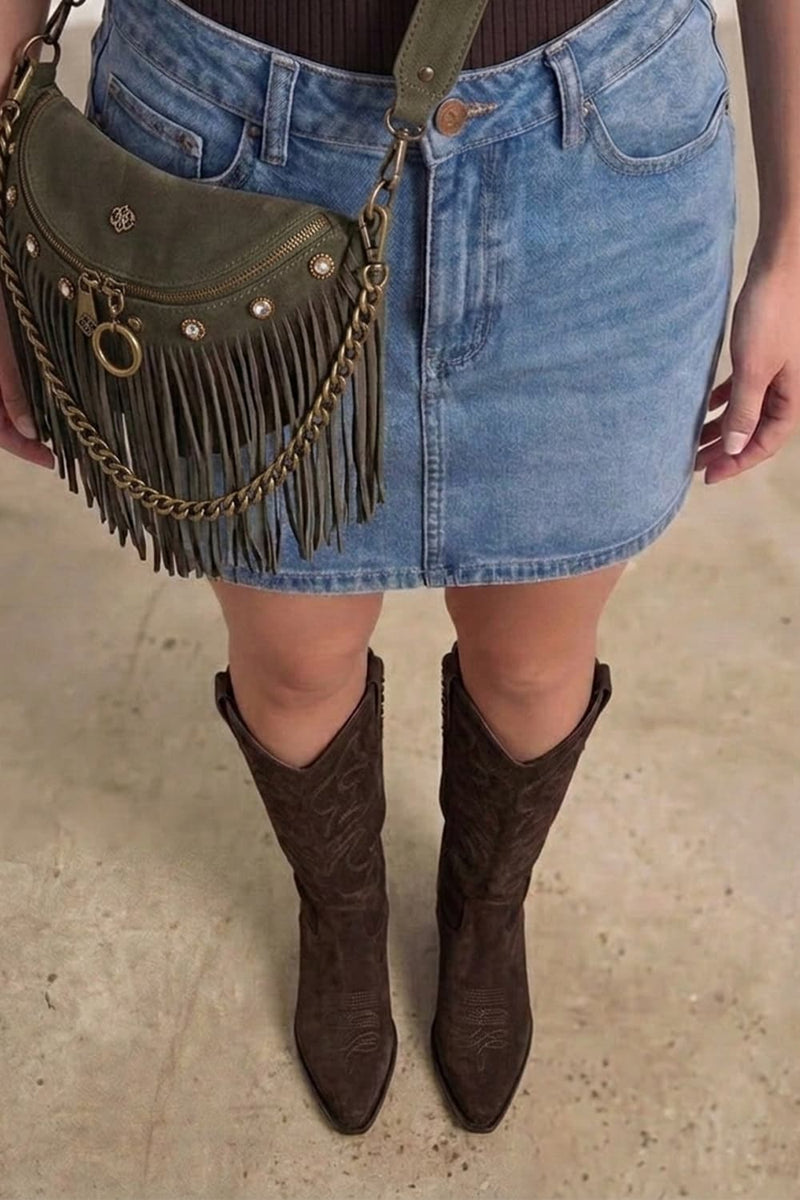 Stivali Texani Dante Camoscio Testa di Moro donna Barone firenze - 9