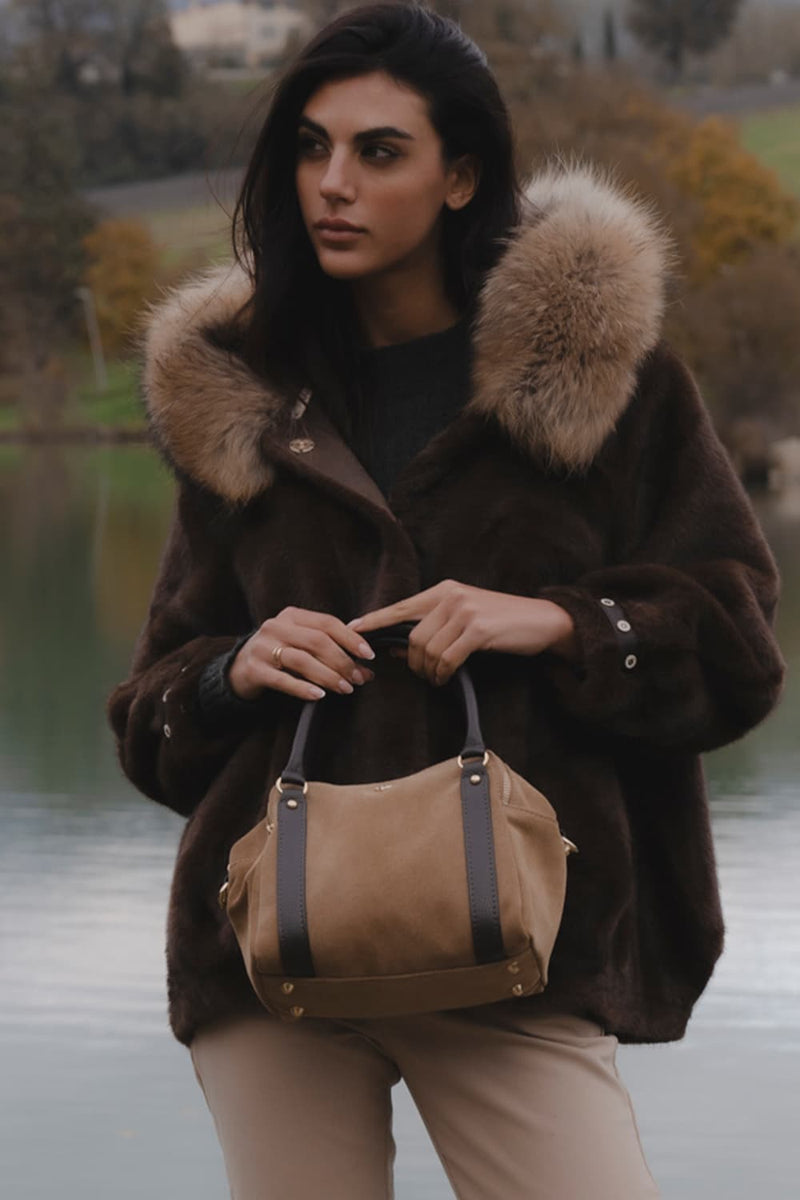 Divina Camoscio Taupe donna Barone firenze - 2
