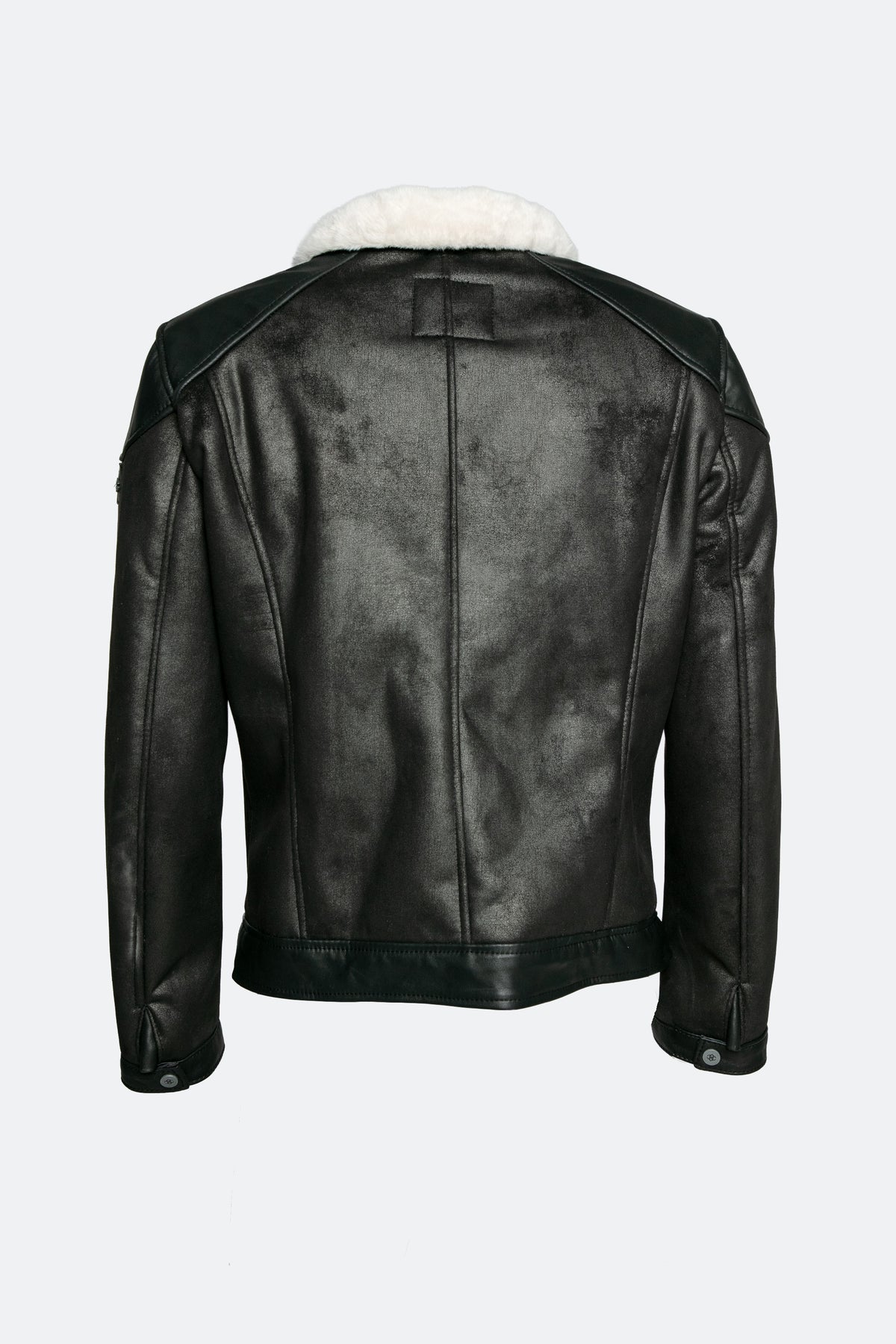 Elton Gold Colletto Shearling Style Nero Panna uomo Barone firenze - 5