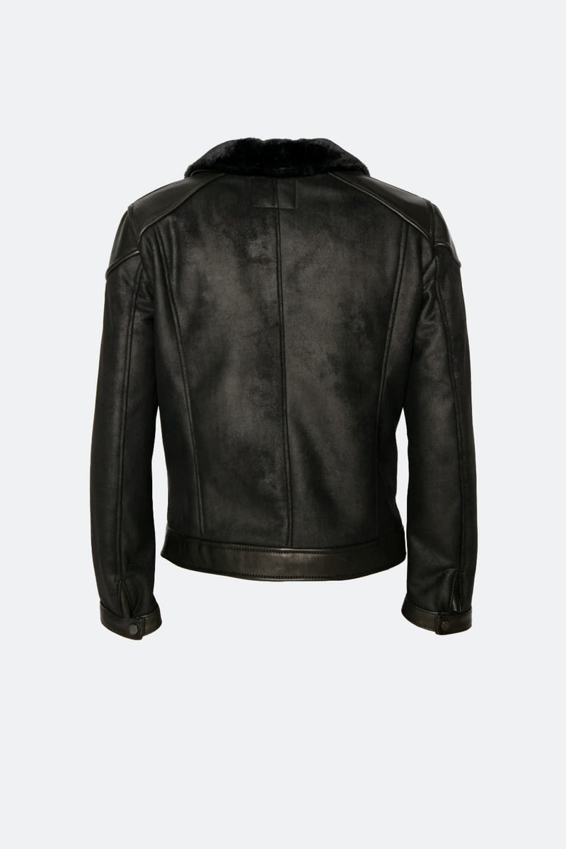 Elton Gold Colletto Shearling Style Nero uomo Barone firenze - 10