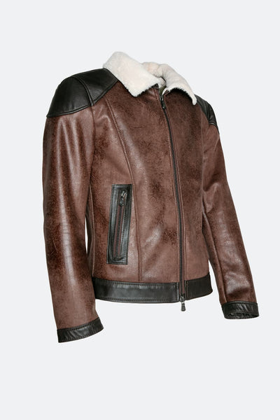 Elton Gold Colletto Shearling Style Testa di moro