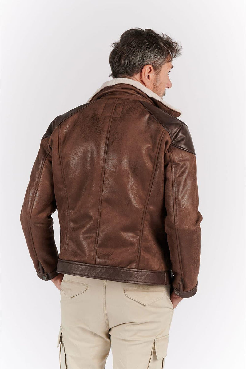 Elton Gold Colletto Shearling Style Testa di moro uomo Barone firenze - 9