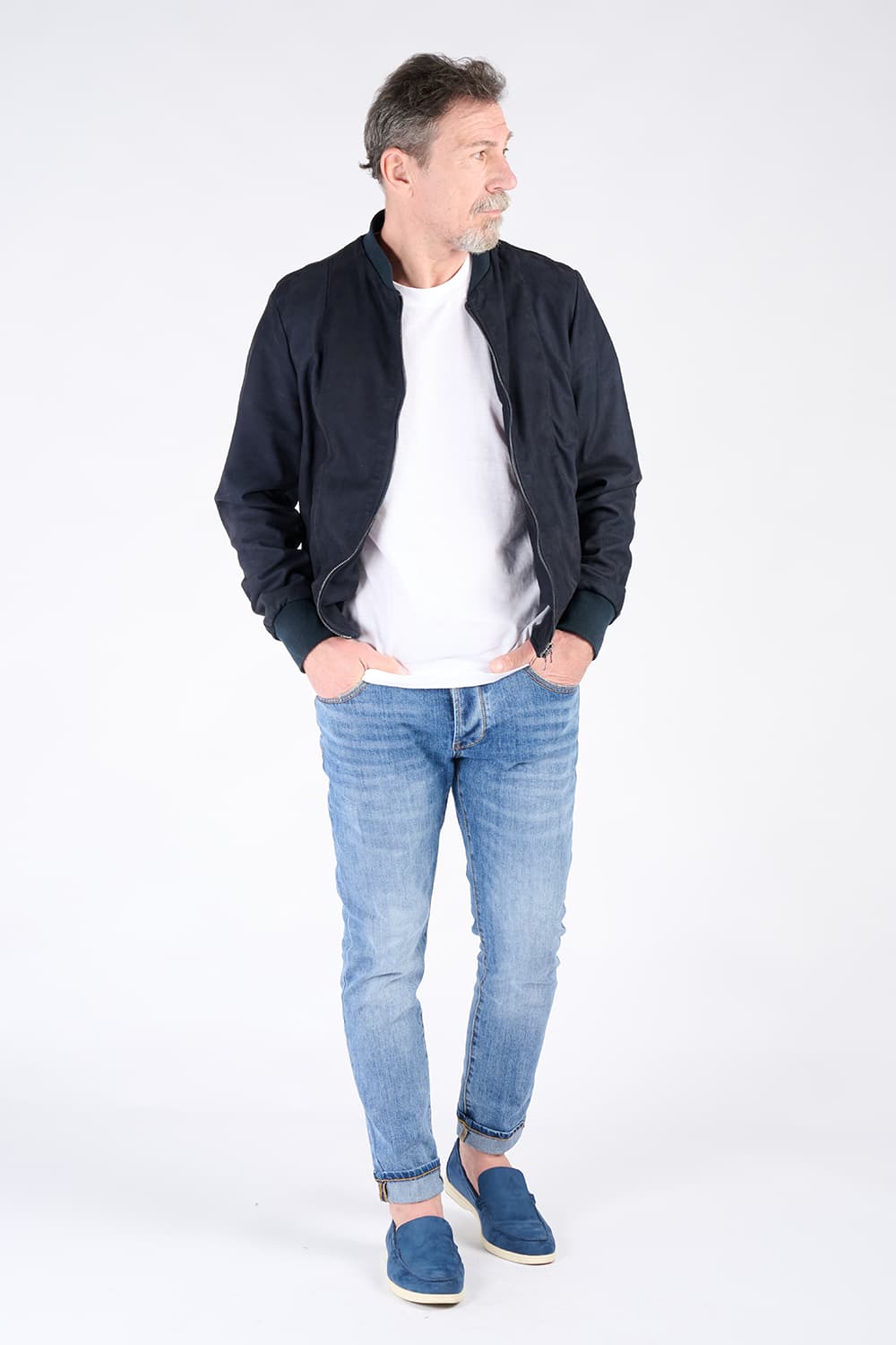 Enrico Camoscio Blu uomo Barone firenze - 6
