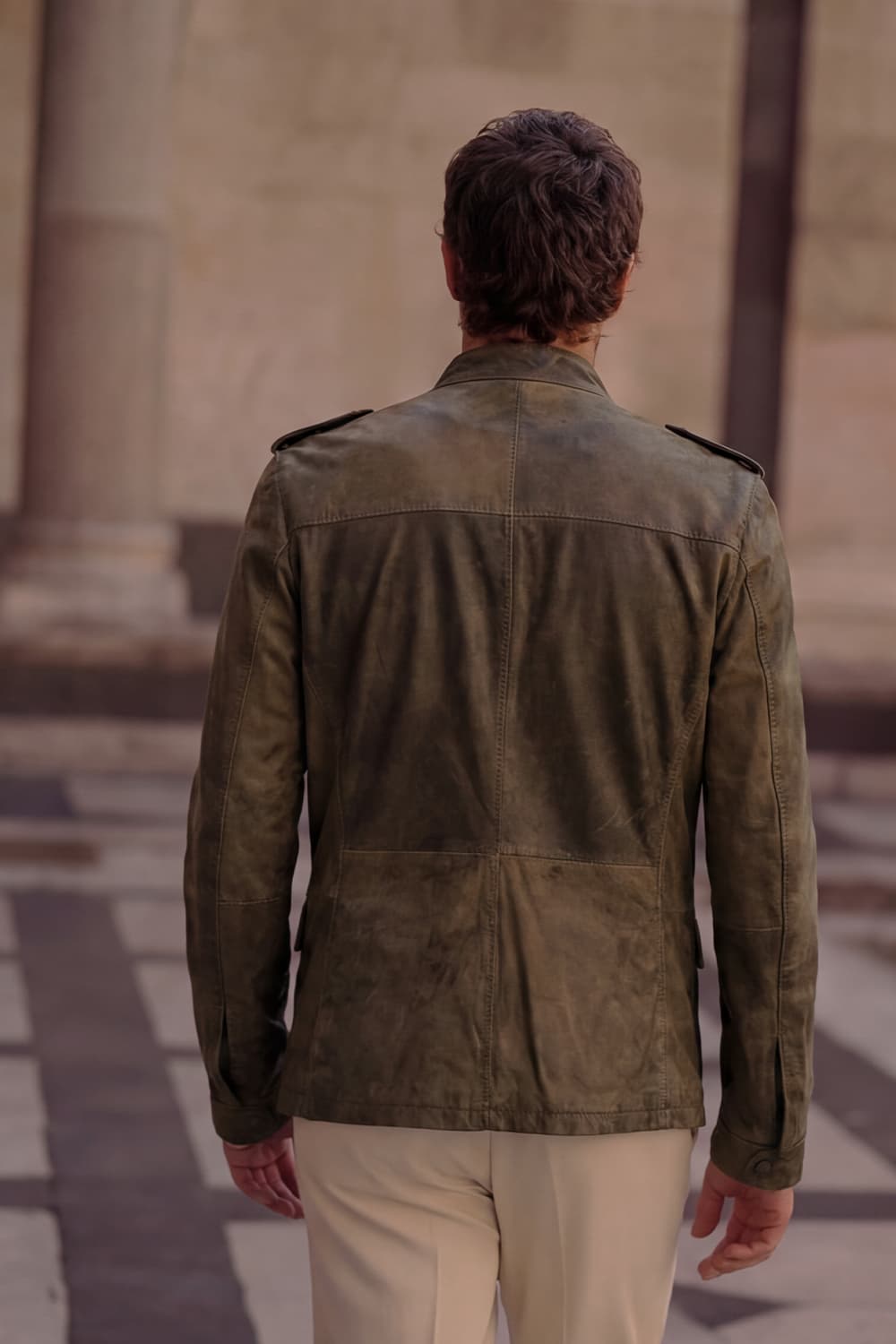 Francesco Oleato Verde 100% vera pelle Made in Italy - Barone Firenze