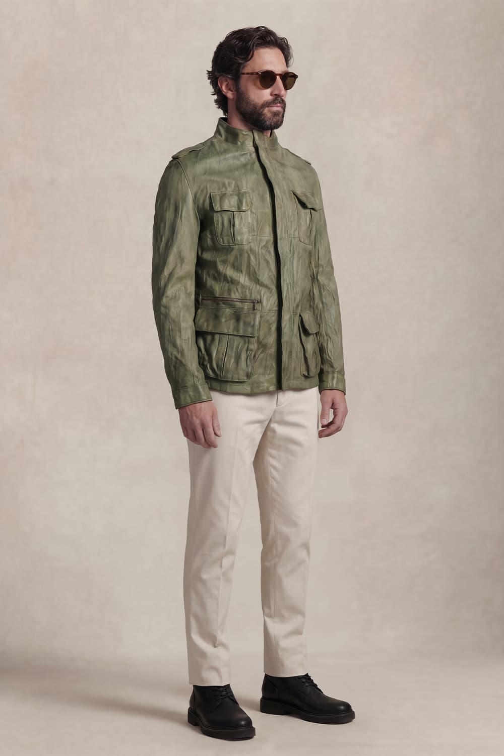 Francesco Sahariana Vintage Verde uomo Barone firenze - 3
