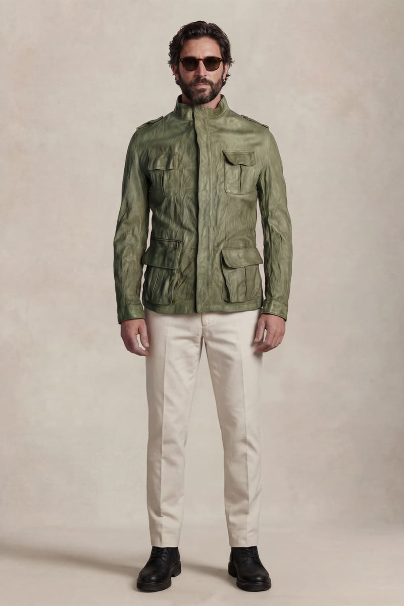 Francesco Sahariana Vintage Verde uomo Barone firenze - 7