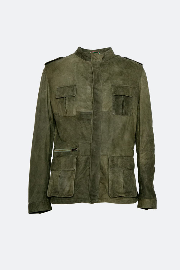 Francesco Oleato Sahariana Verde uomo Barone firenze