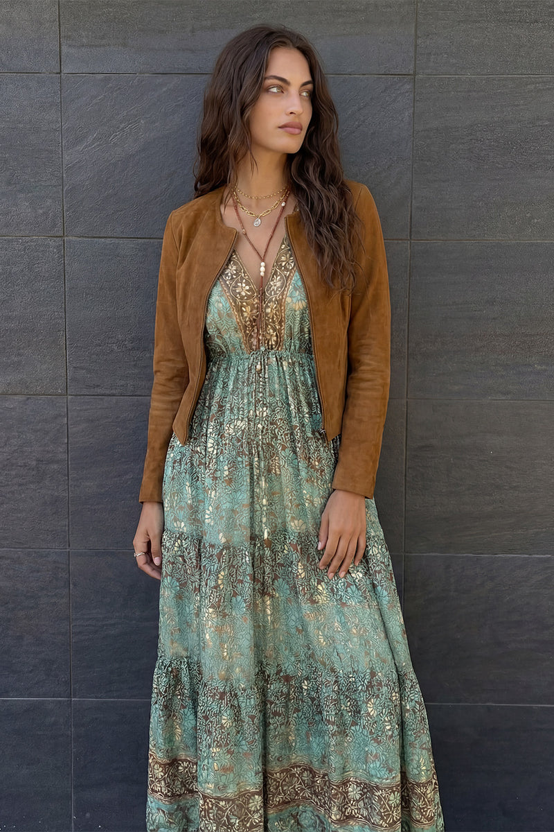 Abito Lungo Gipsy Turchese donna Barone firenze - 1