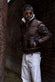 Giacca Aviatore Uomo Testa di Moro Shearling Style uomo Barone firenze - 1