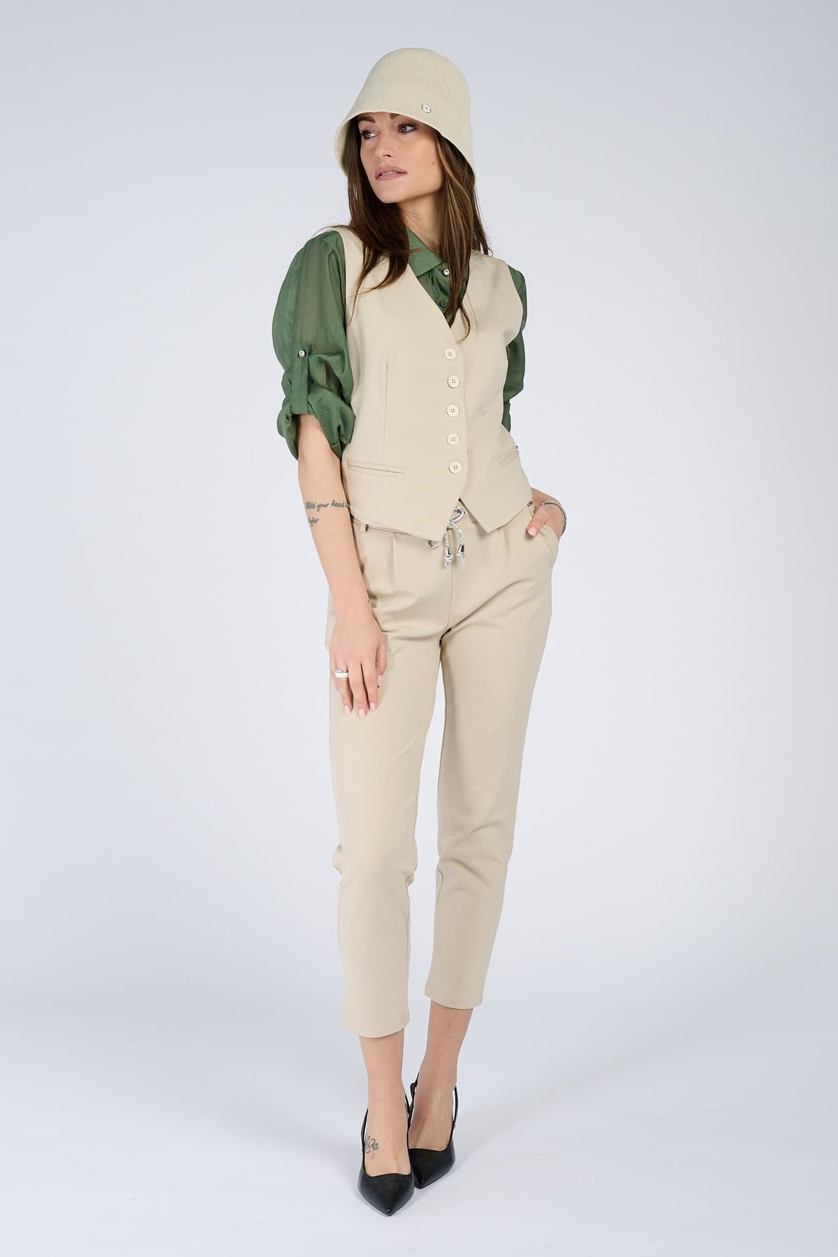 Gilet Star donna Beige donna Barone firenze - 1
