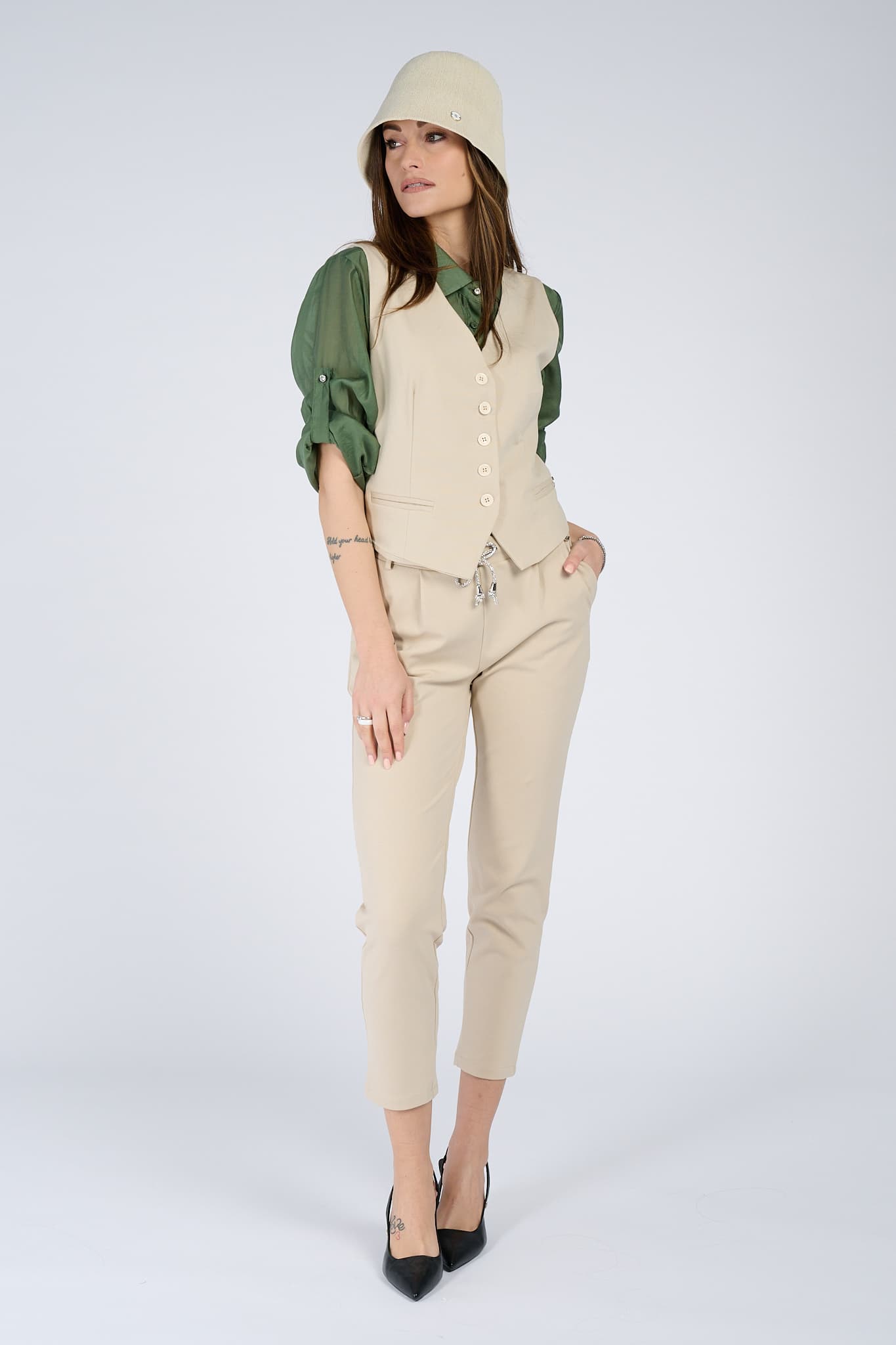 Gilet Star donna Beige donna Barone firenze - 1