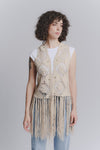 Gilet Macramè Beige donna Barone firenze - 1