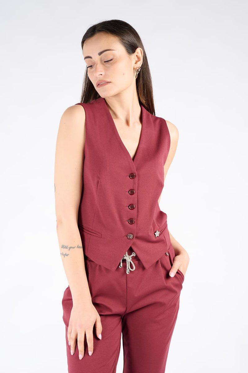 Gilet Star donna Rosso Fiorentino donna Barone firenze - 1