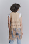 Gilet Ricamo Cuoio donna Barone firenze - 3