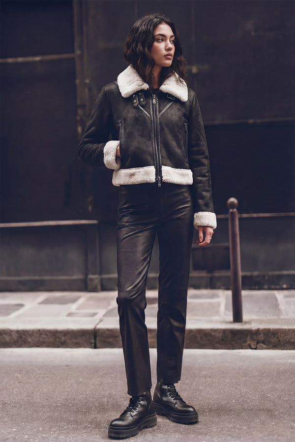 Ginevra Shearling Style Nero donna Barone firenze