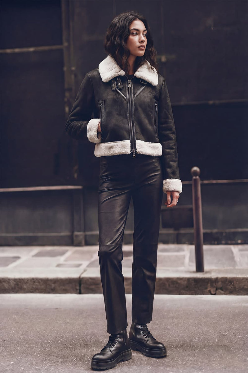 Ginevra Shearling Style Nero donna Barone firenze - 1