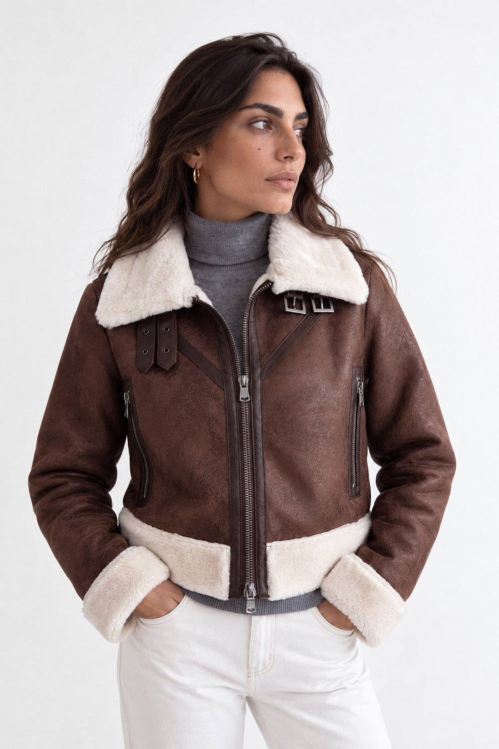 Ginevra Shearling Style Testa di Moro donna Barone firenze - 5