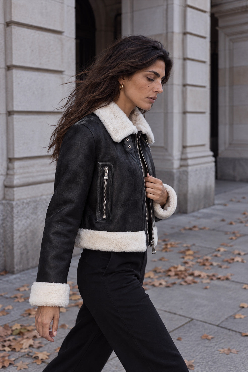 Ginevra Shearling Style Nero donna Barone firenze - 3