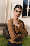 Ire Corto Camoscio Sfoderato Cognac donna Barone firenze - 8