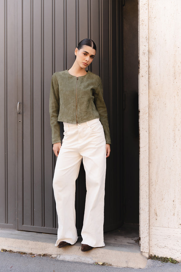 Ire Corto Camoscio Verde donna Barone firenze