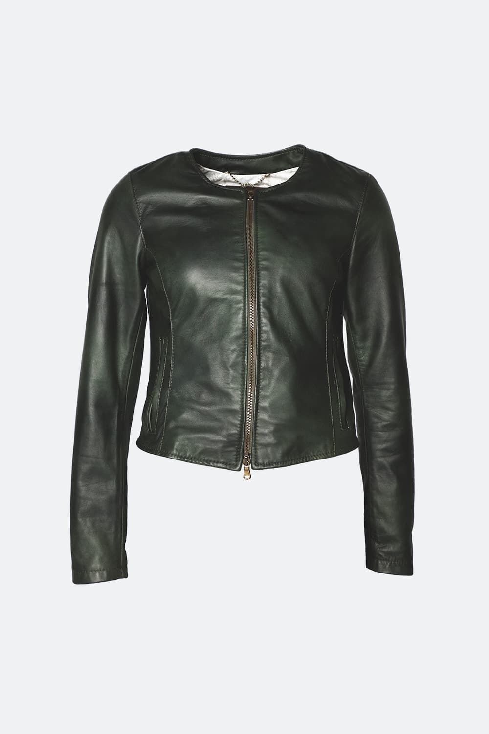 Irene Corto Collo Chanel giacca donna 100% vera pelle Made in Italy - Barone Firenze
