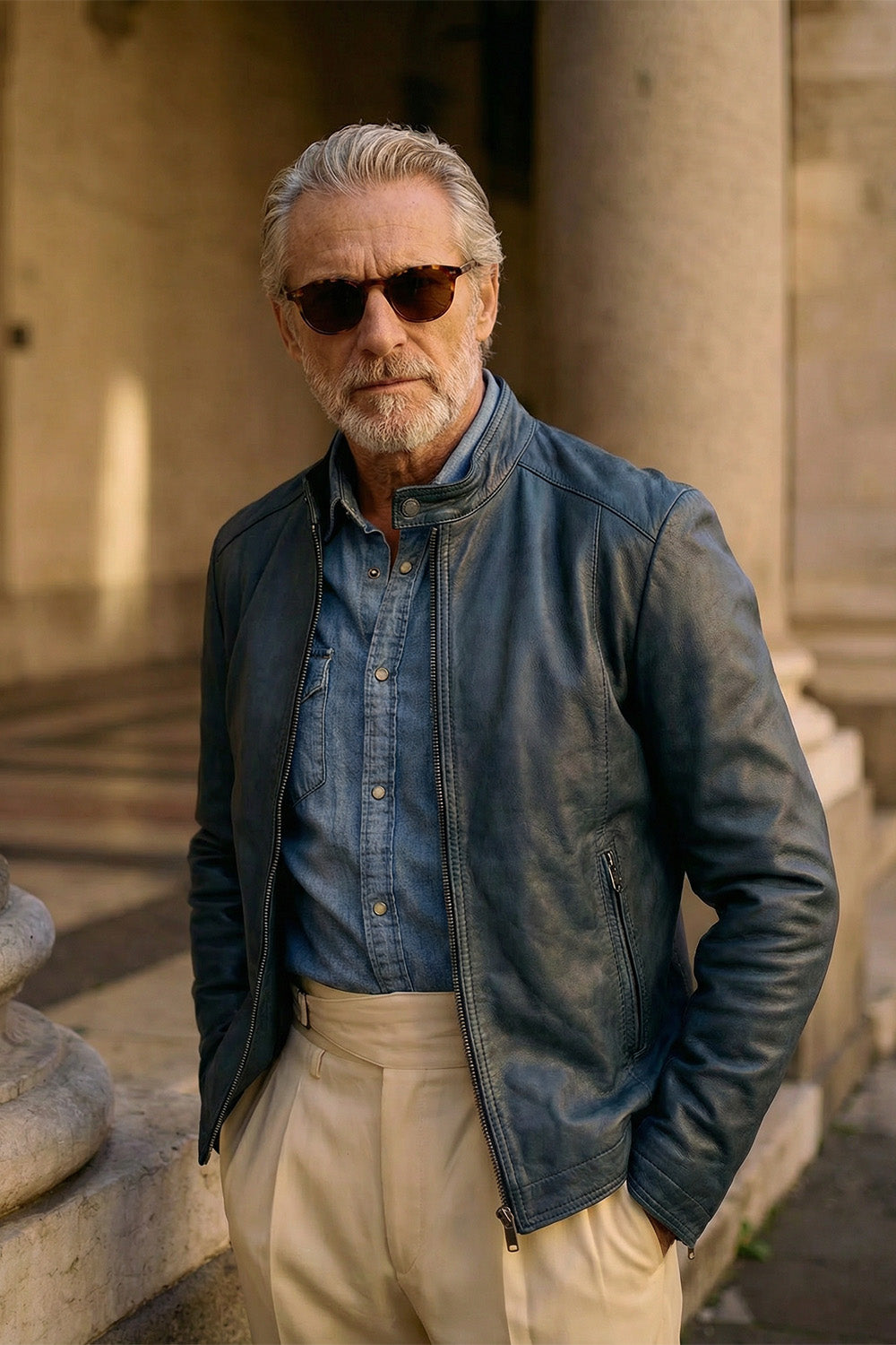 Massi Vintage Blu uomo Barone firenze - 5