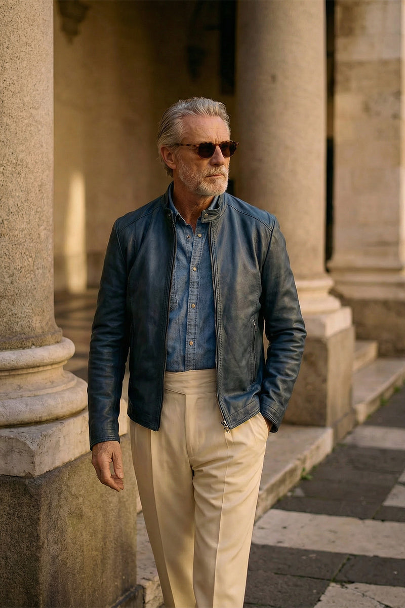 Massi Vintage Blu uomo Barone firenze - 1