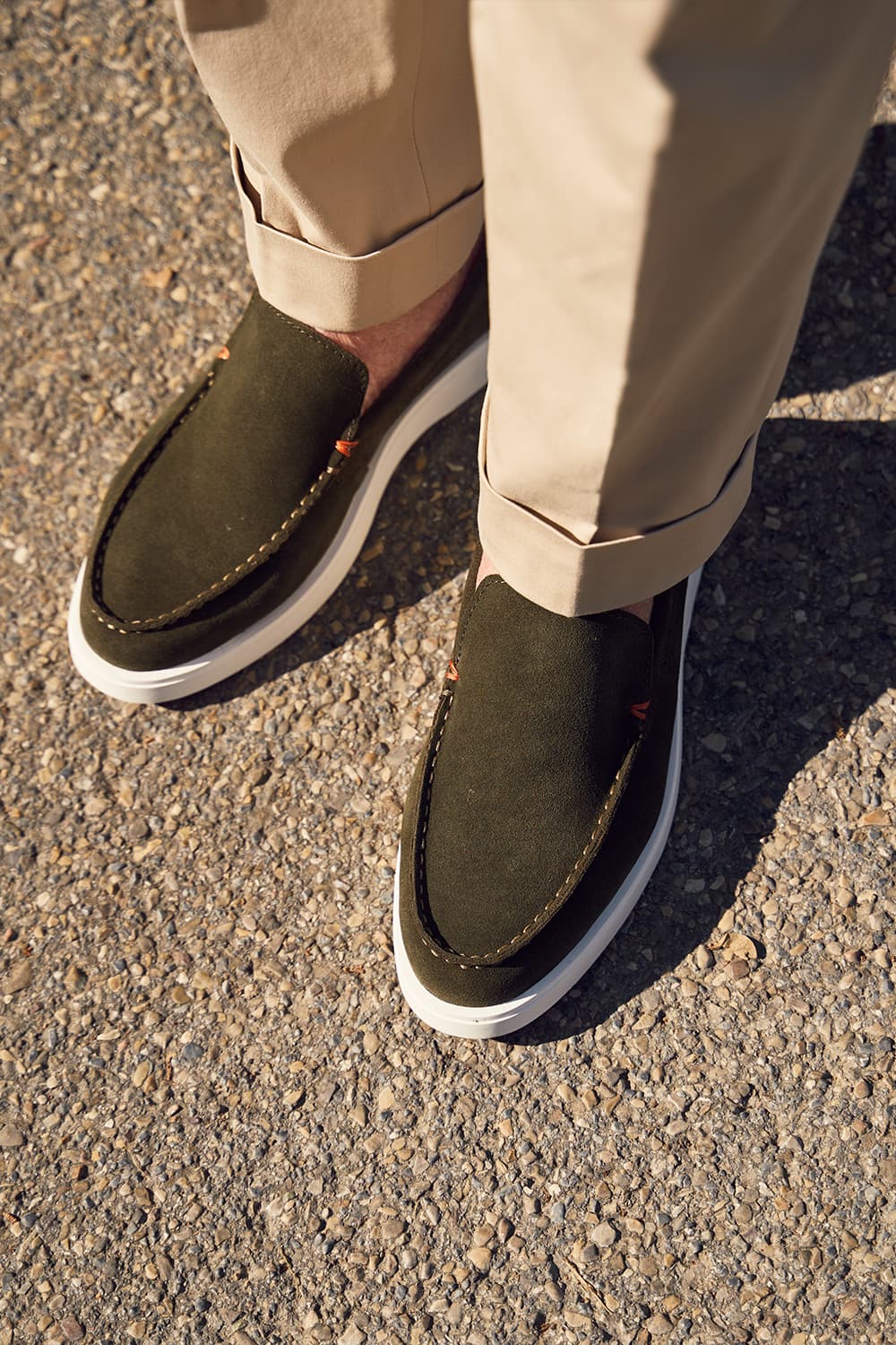 Mocassino Camoscio Uomo Verde uomo Barone firenze - 1