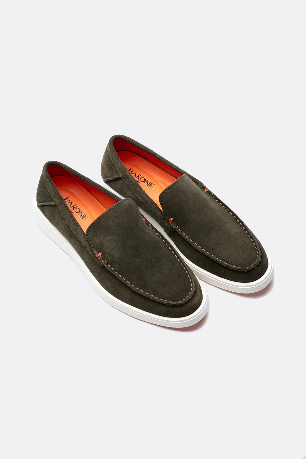 Mocassino Camoscio Uomo Verde uomo Barone firenze - 5