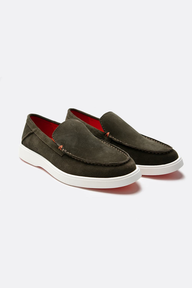 Mocassino Camoscio Uomo Verde uomo Barone firenze - 2