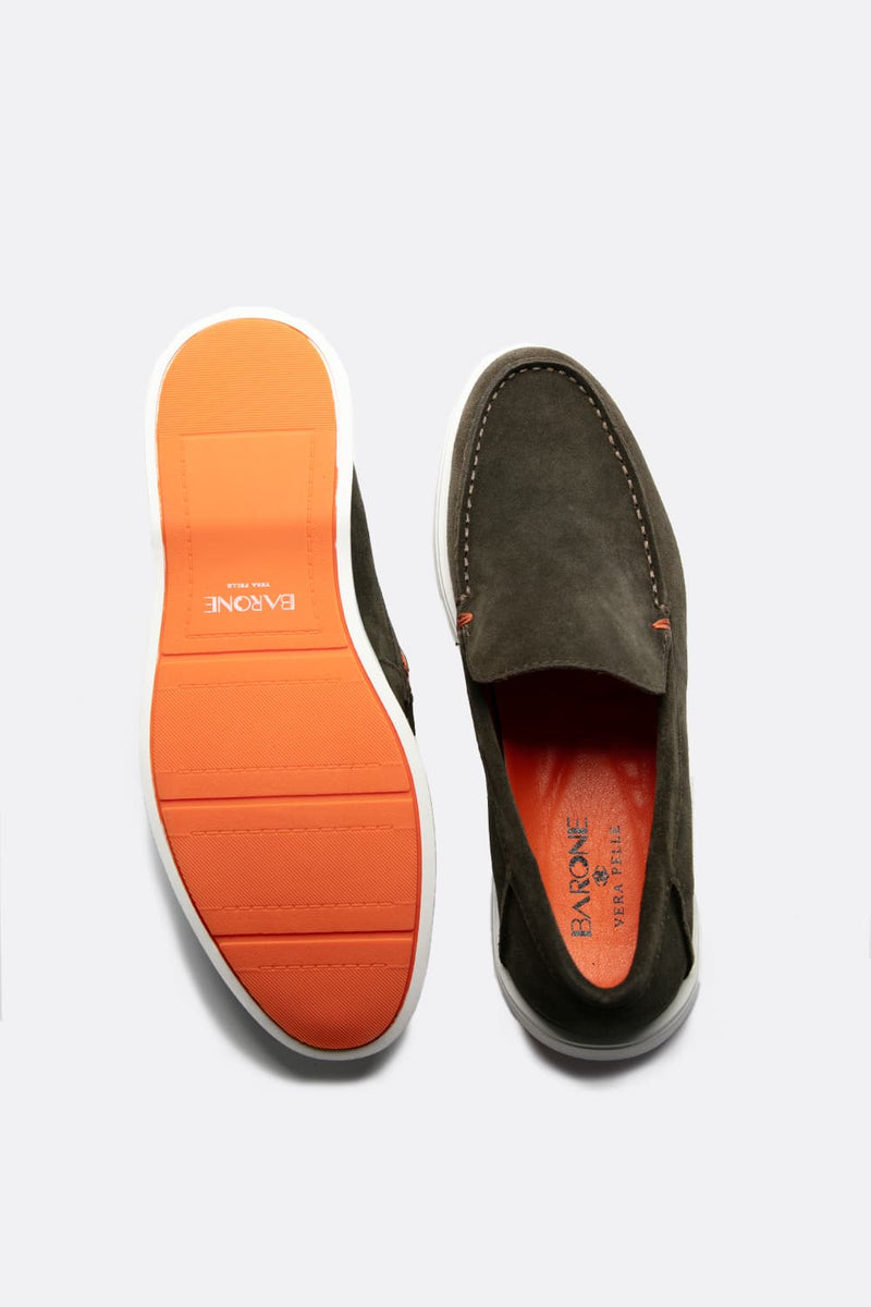 Mocassino Camoscio Uomo Verde uomo Barone firenze - 6