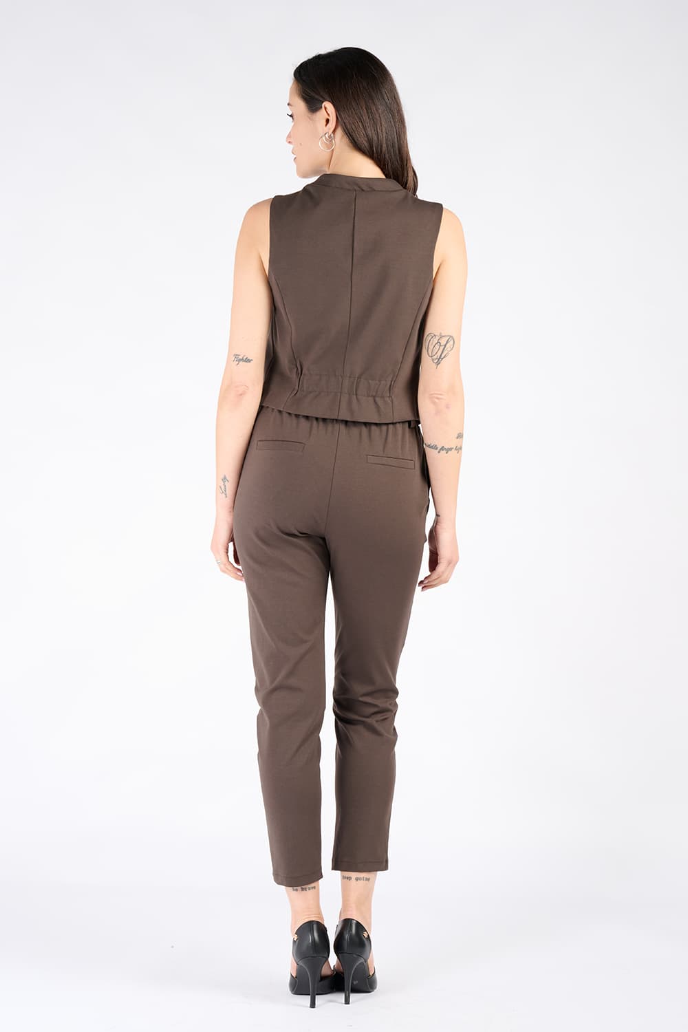 Pantalone Shine Testa di moro donna Barone firenze - 3