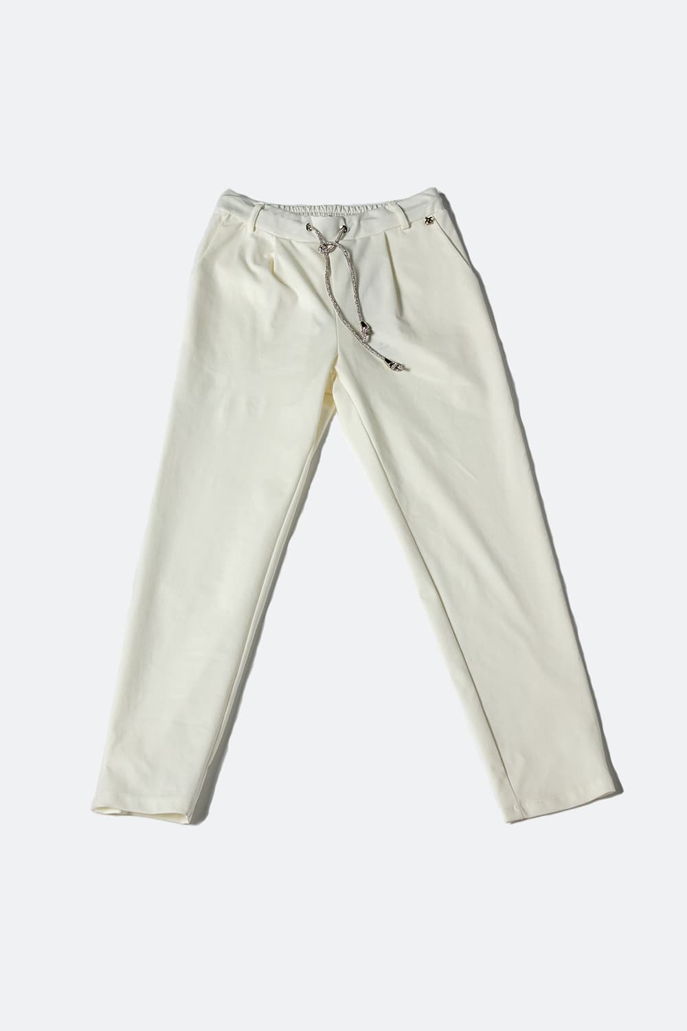 Pantalone Shine Bianco donna Barone firenze - 2
