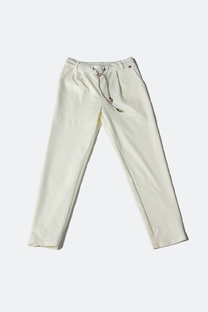 Pantalone Shine Bianco donna Barone firenze - 2