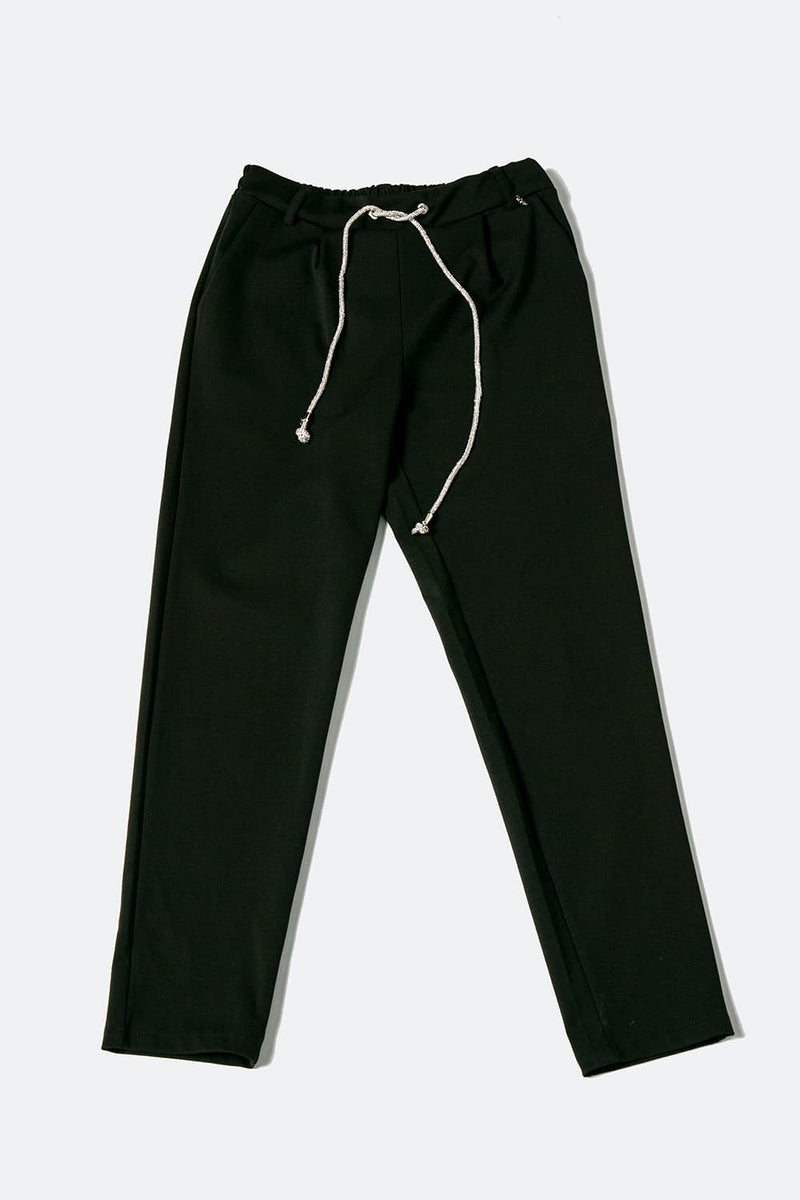 Pantalone Shine Nero donna Barone firenze - 1