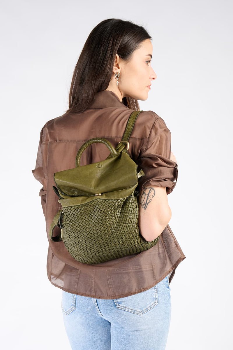Zaino Pisa Verde donna Barone firenze - 9