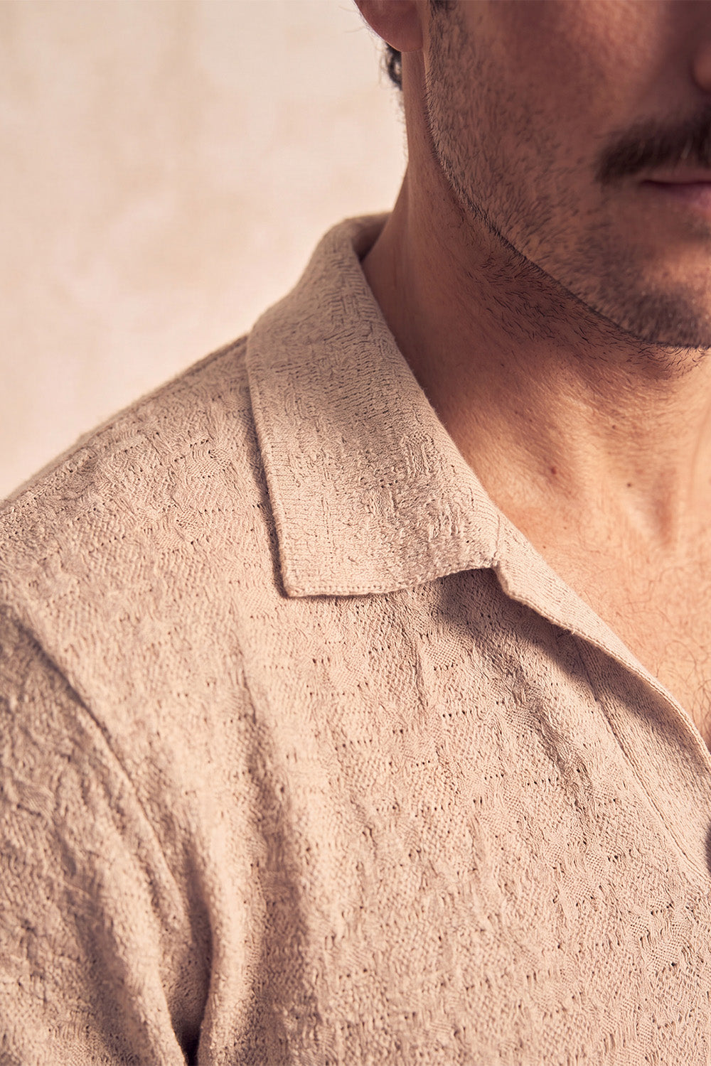 Polo Tramata Uomo Beige uomo Barone firenze - 3